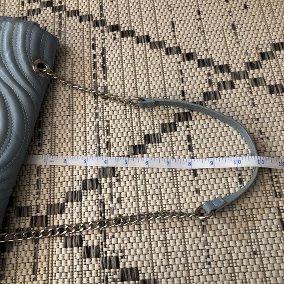 Betsy Johnson Powder Bluish Gray Quilted Purse - Picture 9 of 12